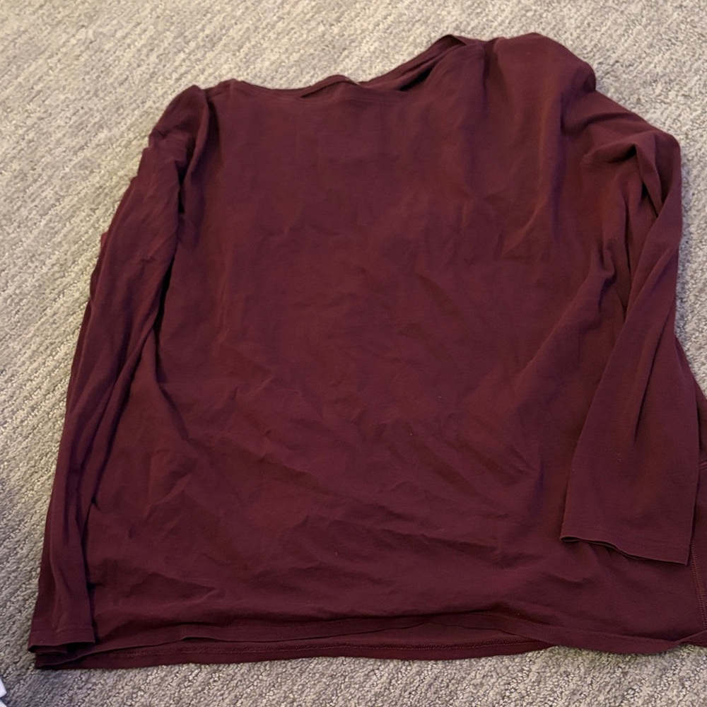 lululemon Burgundy Long Sleeve Top